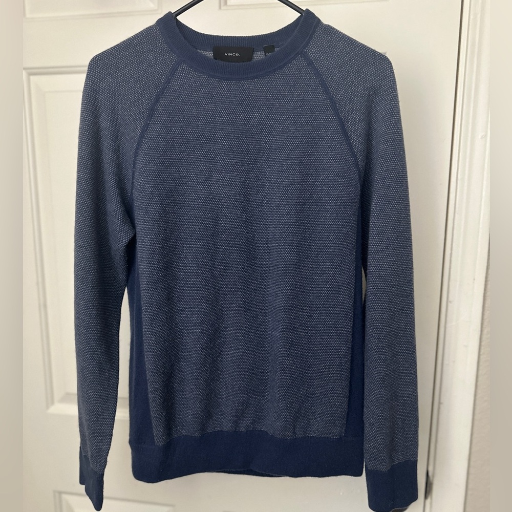 Vince Birdseye Raglan Wool & Cashmere-Blend Crewneck Sweater